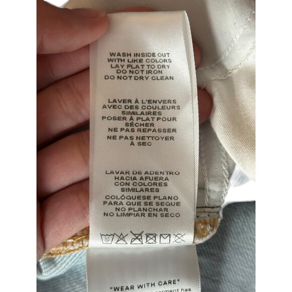 Good American Jeans Good Boy High Waist Slit Hem Boyfriend blue Plus size 18 - Picture 6 of 6